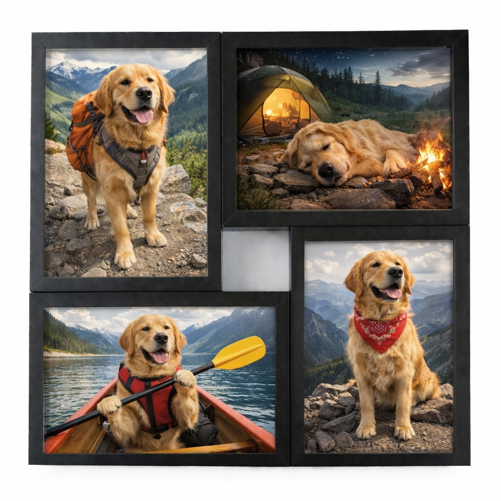 Four Photo Pet Portrait (4x6)