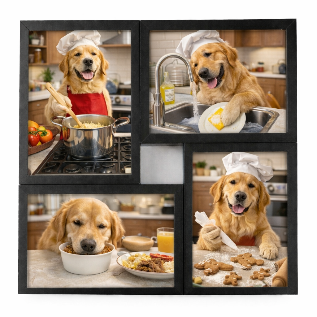 Four Photo Pet Portrait (4x6)